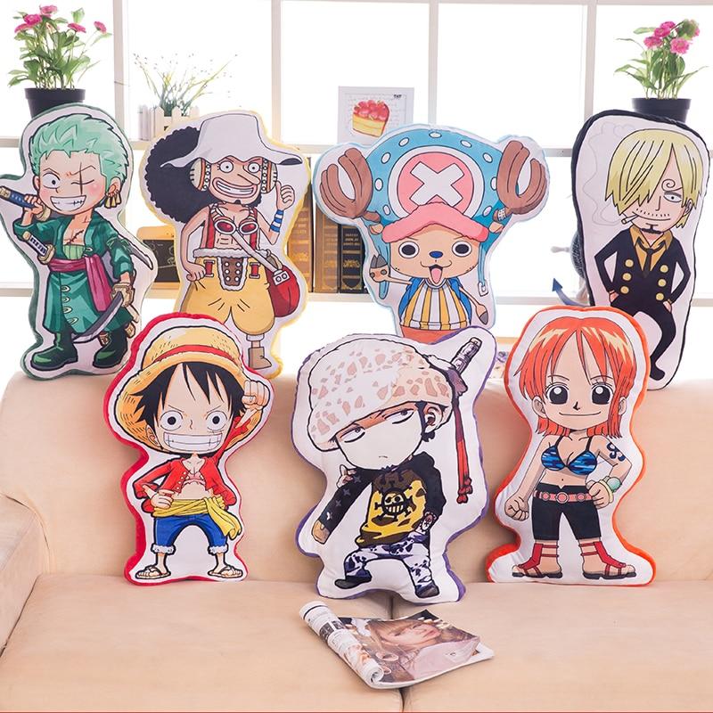 Hot-Sale-One-Piece-Luffy-Choppe-Nami-Plush-Pillow-Movie-Characters-Stuffed-Soft-Toy-Kids-Pillow One Piece Anime Plush Pillow KN1512 abou50cm / Tony Tony Choppe Official Anime Plush Merch