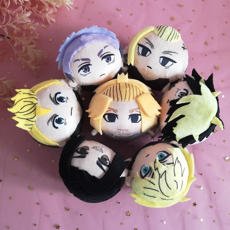 Japanese-Anime-Tokyo-Revengers-Sano-Manjiro-Ken-Ryuguji-Kawaii-Mini-Versions-Plush-Dolls-Dango-Keychain-Pendant Japanese Anime Tokyo Revengers Sano Manjiro Ken Ryuguji Kawaii Mini Versions Plush Dolls Dango Keychain Pendant - Anime Plushies