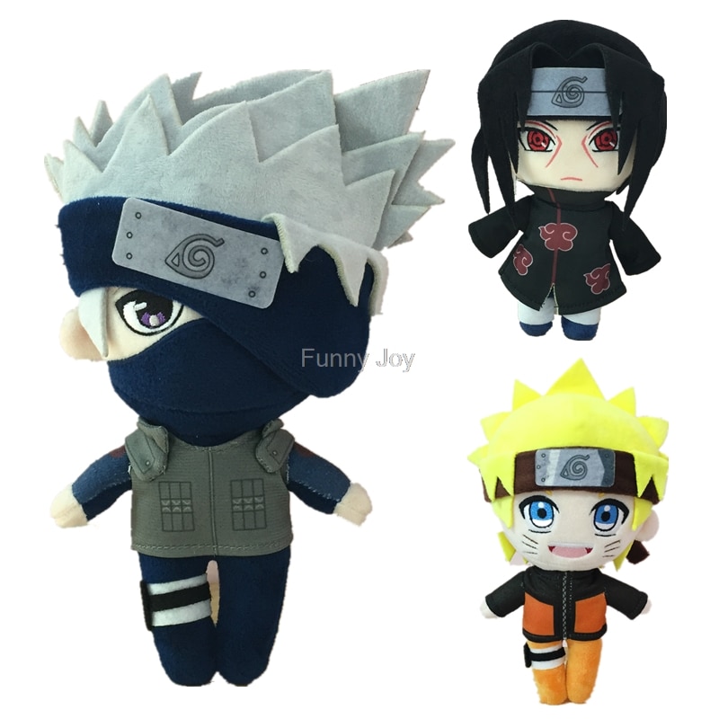 figuras-Anime-Funny-Joy-20CM-Naruto-Plush-Doll-Kakashi-Doll-Catching-Machine-Uchiha-Ltachi-Doll-Toy figuras Anime Funny Joy 20CM Naruto Plush Doll Kakashi Doll Catching Machine Uchiha Ltachi Doll Toy - Anime Plushies