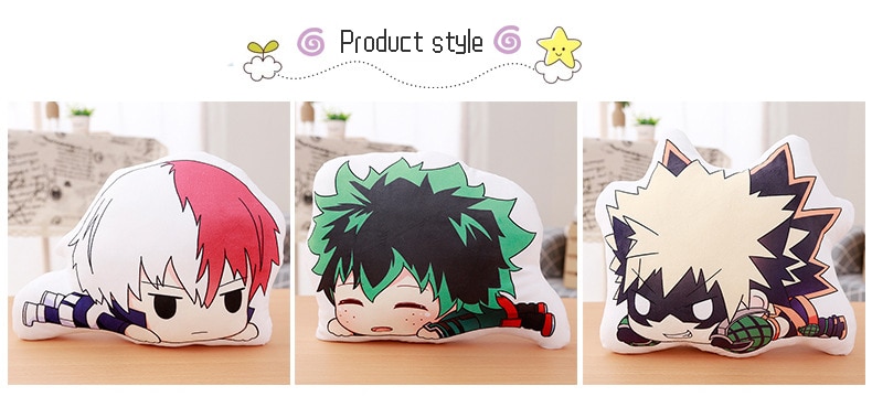 My Hero Academia Manga Anime Plushie Cushion Pillow Midoriya Izuku Bakugou Katsuki Todoroki Shouto Stuffed Plush Toy Doll Decor My Hero Academia Manga Anime Plushie Cushion Pillow Midoriya Izuku Bakugou Katsuki Todoroki Shouto Stuffed Plush Toy Doll Decor