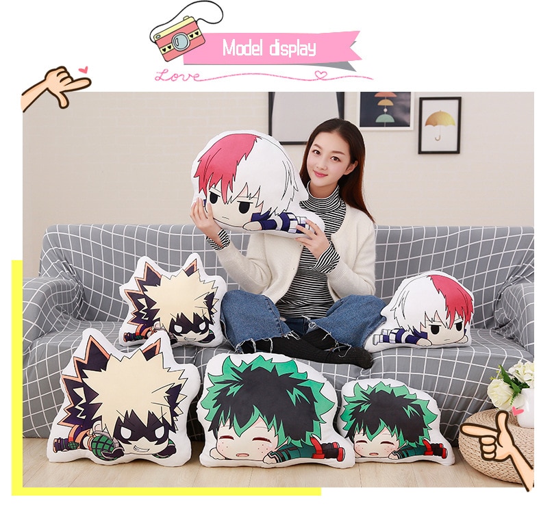 My Hero Academia Manga Anime Plushie Cushion Pillow Midoriya Izuku Bakugou Katsuki Todoroki Shouto Stuffed Plush Toy Doll Decor My Hero Academia Manga Anime Plushie Cushion Pillow Midoriya Izuku Bakugou Katsuki Todoroki Shouto Stuffed Plush Toy Doll Decor